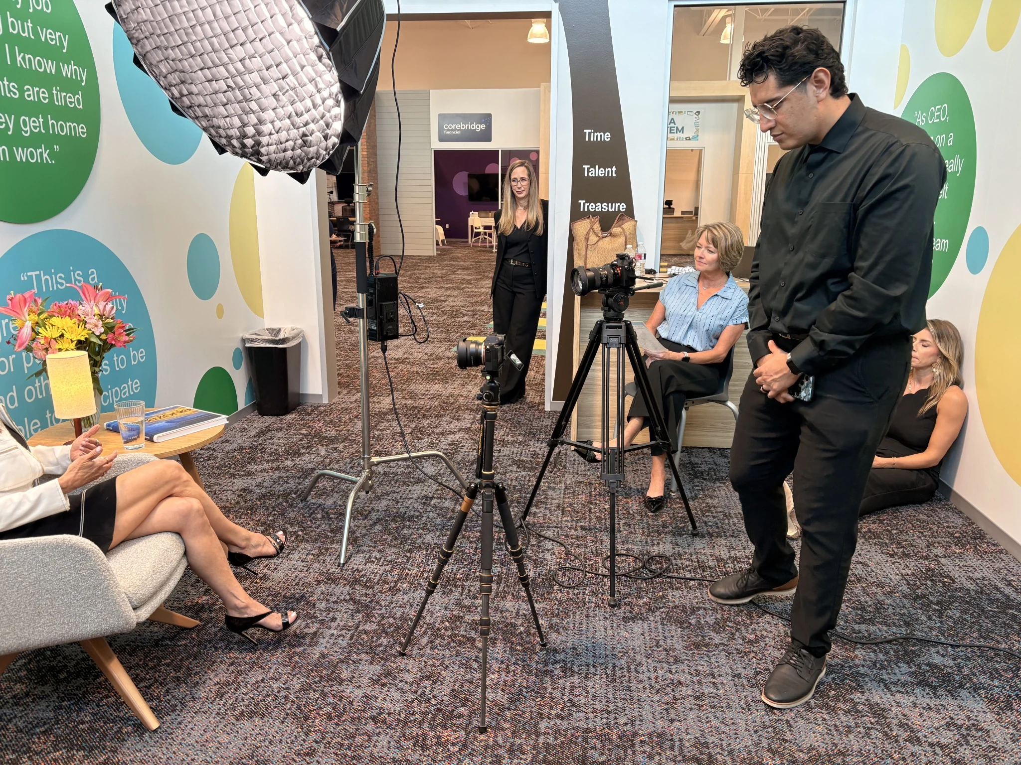 Mars Bay TV production setup during a corporate shoot